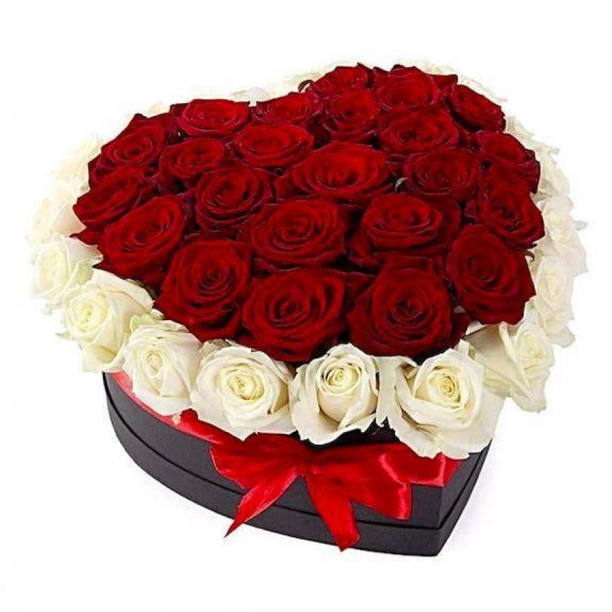 Red and White Roses Box