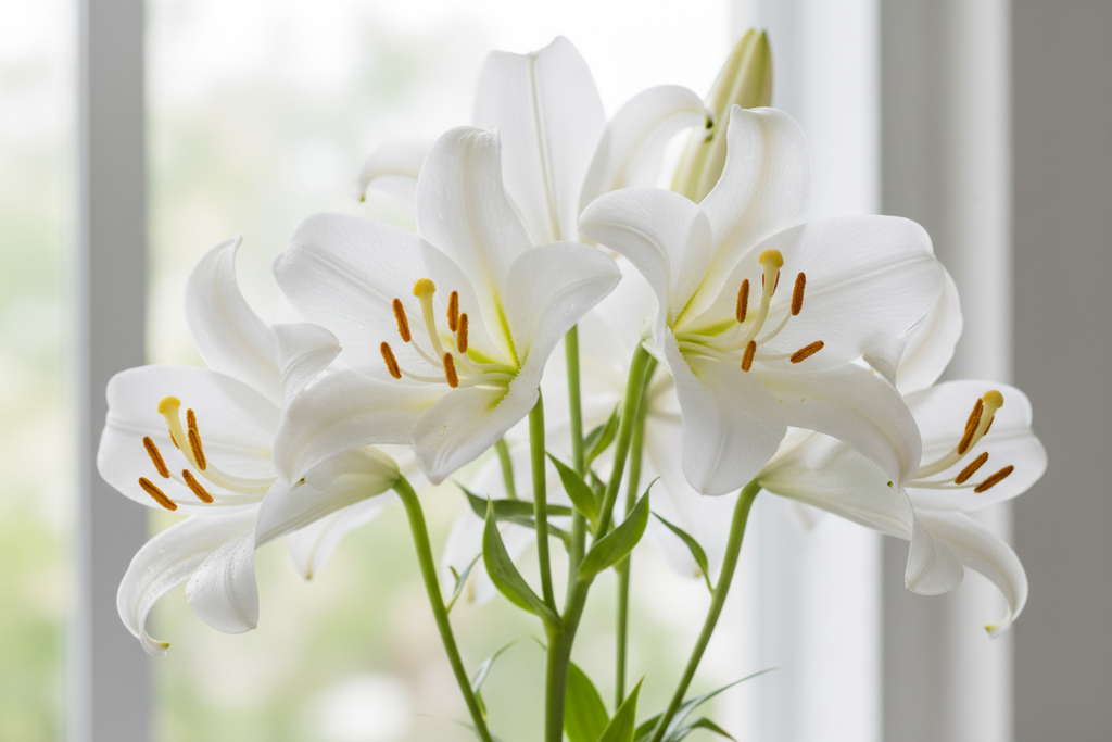 white lilies